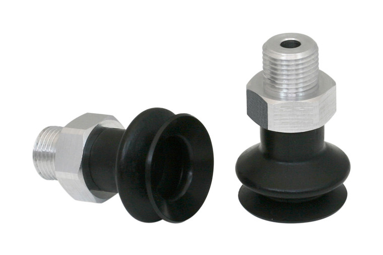 Schmalz FSGA-20-NBR-55-G1/8-AG Bellows suction cup (round) with optimal adaptation to uneven surfaces