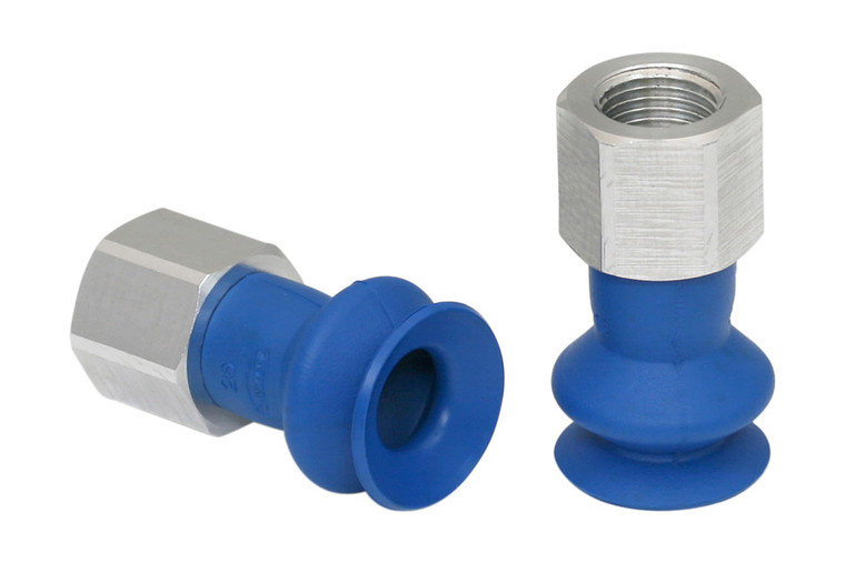 Schmalz FSGA-16-HT1-60-G1/8-IG Bellows suction cup (round) with optimal adaptation to uneven surfaces