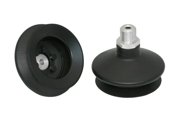 Schmalz FSGA-53-NBR-55-G1/4-AG Bellows suction cup (round) with optimal adaptation to uneven surfaces