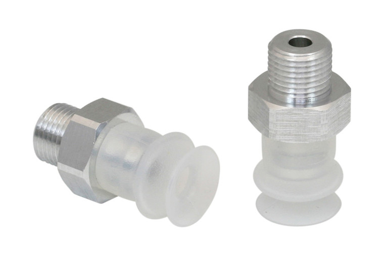 Schmalz FSGA-14-SI-55-G1/8-AG Bellows suction cup (round) with optimal adaptation to uneven surfaces