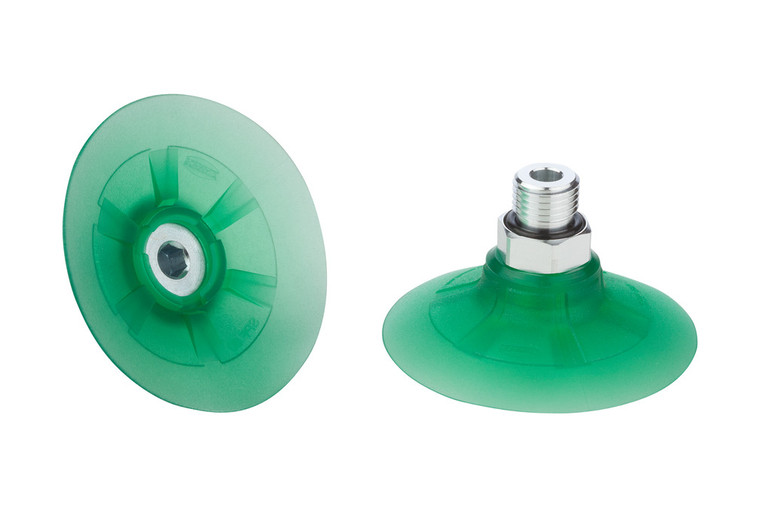 Schmalz SPF-50-ED-65-G1/4-AG Flat suction cup (round) for dynamic handling of cardboard and rigid packaging