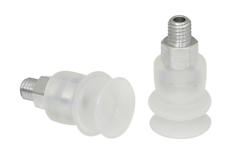 Schmalz FSGA-14-SI-55-M5-AG Bellows suction cup (round) with optimal adaptation to uneven surfaces
