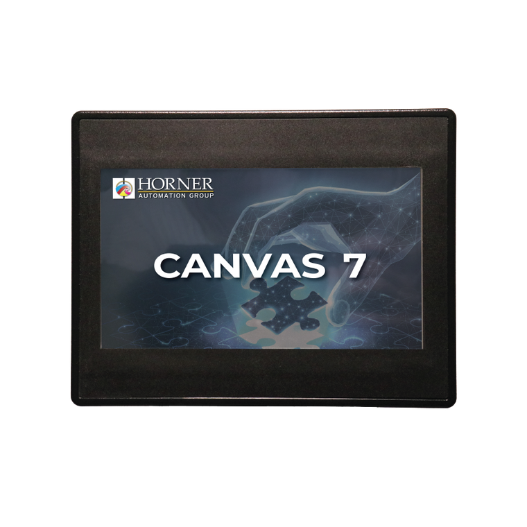 Horner Automation HE-CV-070C-06 Canvas 7 Controller 7, 12 DC In, 12 DC Out, 6 Analog In (mA/V/Tc/mV/RTD), 4 Analog Out
