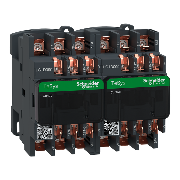 Schneider Electric LC2D099B7 TeSys Deca reversing contactor - 3P(3 NO) - AC-3 - <= 440 V 9 A - 24 V AC coil