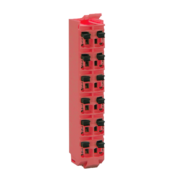 Schneider Electric TM5ACTB5FFS Modicon TM5, terminal block, 16 contacts, red, quantity 1