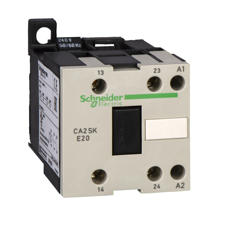 Schneider Electric CA2SKE20U7 Control relay, TeSys SK, 2NO, <= 690V, 240V AC coil