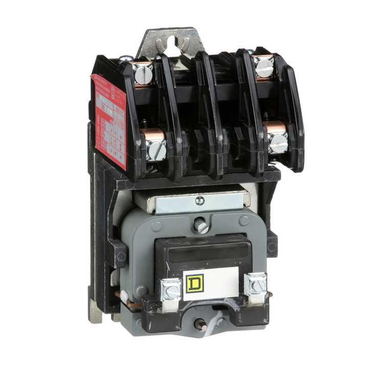 Schneider Electric 8903LO20V03 Contactor, Type L, multipole lighting, electrically held, 30A, 2 pole, 600V, 220/240VAC 50/60Hz coil, open style