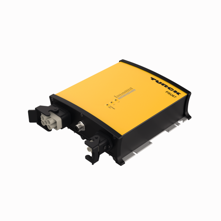 Turck PSU67-3P-1H2-1H0-24250-IOL Smart Power Supply Module in IP67, 2428 VDC Output Voltage, 3-Phase, 25-A Output Current, IO-Link Interface