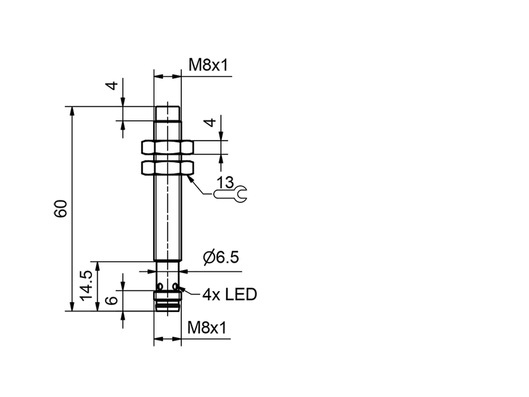 SensoPart IMT 8-S-NB3-PSL-M3M Inductive sensor M8 / standard switching distance