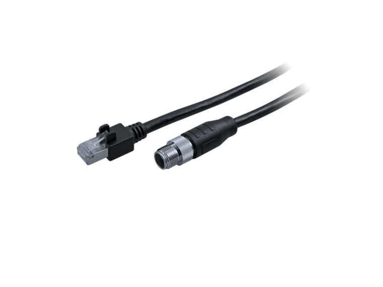 Baumer Cable GigE M12X/RJ45, 20.0m, STP, flex