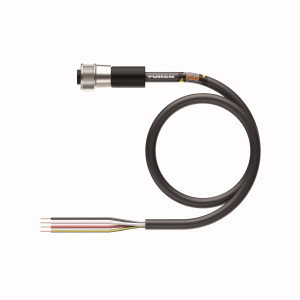 Turck RKM 44P-75M Power Cordset - 75m, 600V, 7/8 Female Straight Connector, Black TPE Jacket, Sunlight & Oil Resistant, UL & CSA Flame Rated