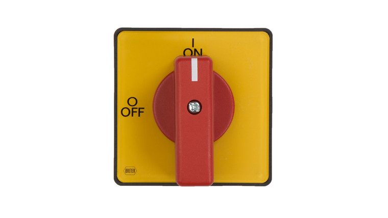 Sprecher + Schuh LFS2-I-8-175 Actuator I 88X88 0-1 Handle Kit with Yellow Legend and Red Knob, Type 12 IP66 O-I Screw