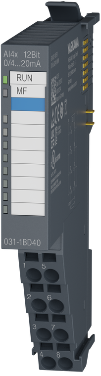 Yaskawa 031-1BD40 AI Module, 4 Inputs 0(4)-20mA