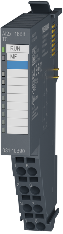 Yaskawa 031-1LB90 AI Module with 2 Inputs for Thermocouple, 16 Bit