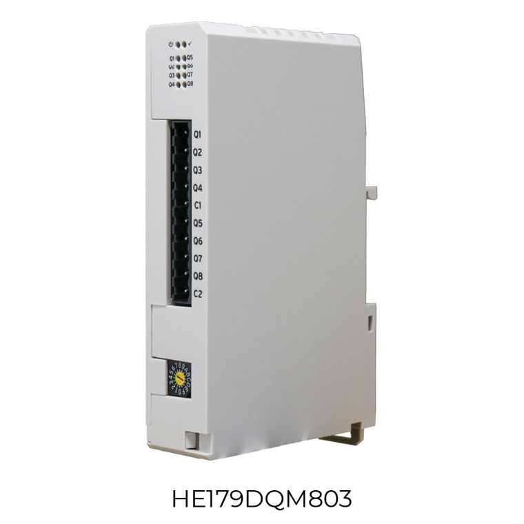Horner Automation HE179DQM803 Micro I/O 8-Channel Relay Output Module, Selectable CAN ID, 3A/Channel