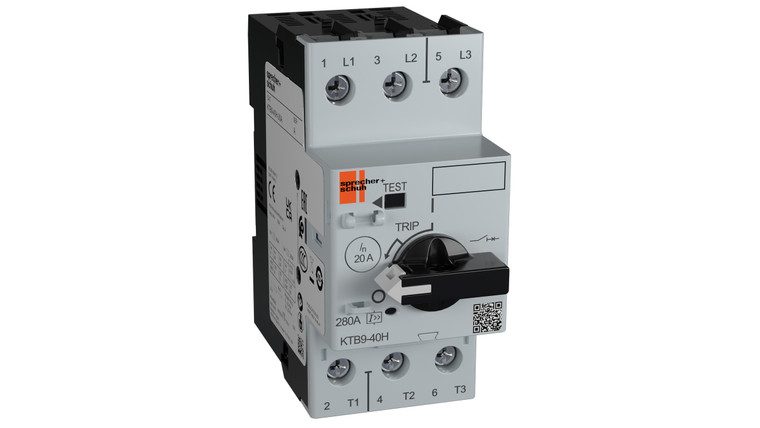 Sprecher + Schuh KTB9-40H-25A Motor Circuit Breaker Frame D - KTB9 Motor Circuit Breaker Frame D High Capacity Amps 325A Magnetic Trip 5