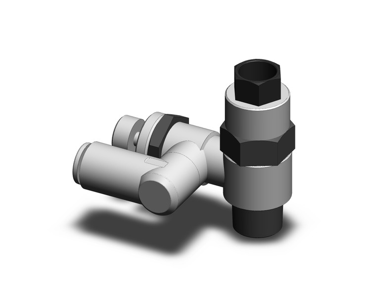 SMC ASP430F-N02-07S flow control w/check valve pilot operated speed controller