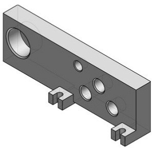 SMC AXT625-3A Replacement Parts End Plate Assembly