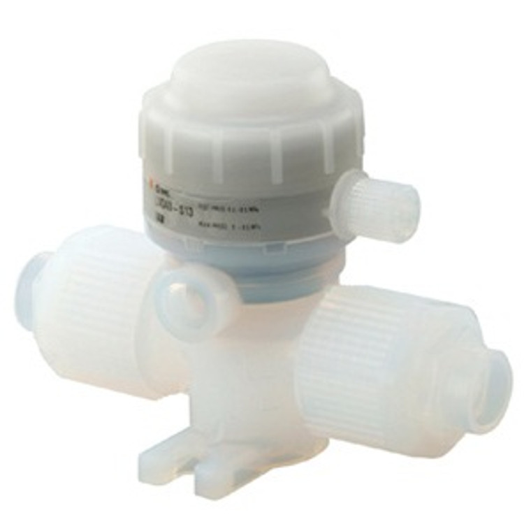 SMC LVQ20-S07N-3 LVQ Series High Purity Chemical Valve Non-Metallic Exterior, Air Operated Insert Bushing, Integral Fitting Type Hyper Fitting