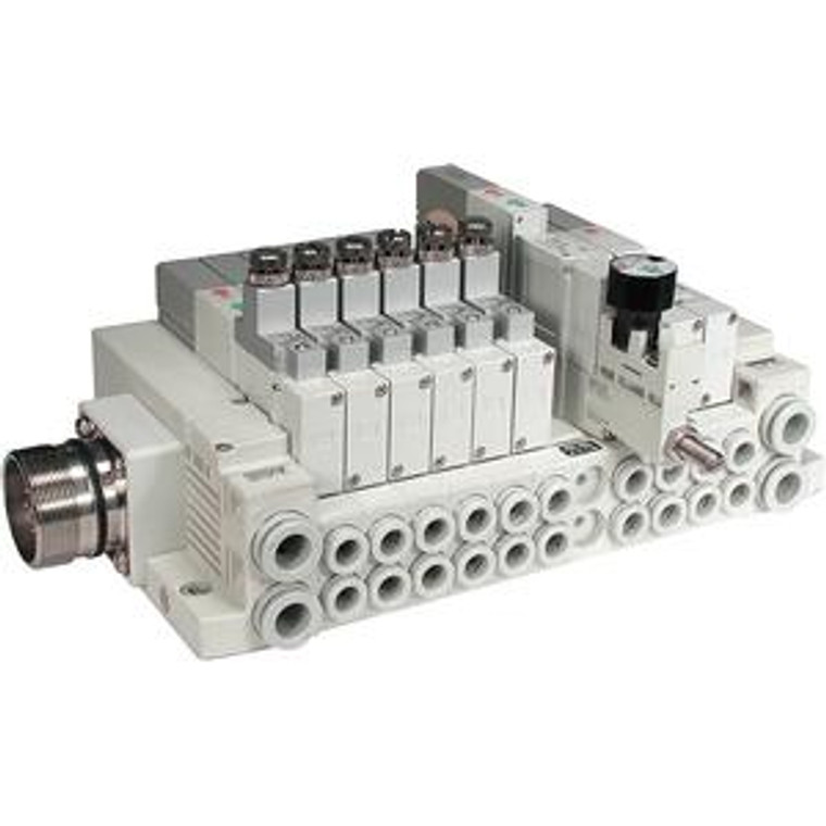 SMC SS5V1-W16CD-06US-N7 5 Port Solenoid Valve Manifold