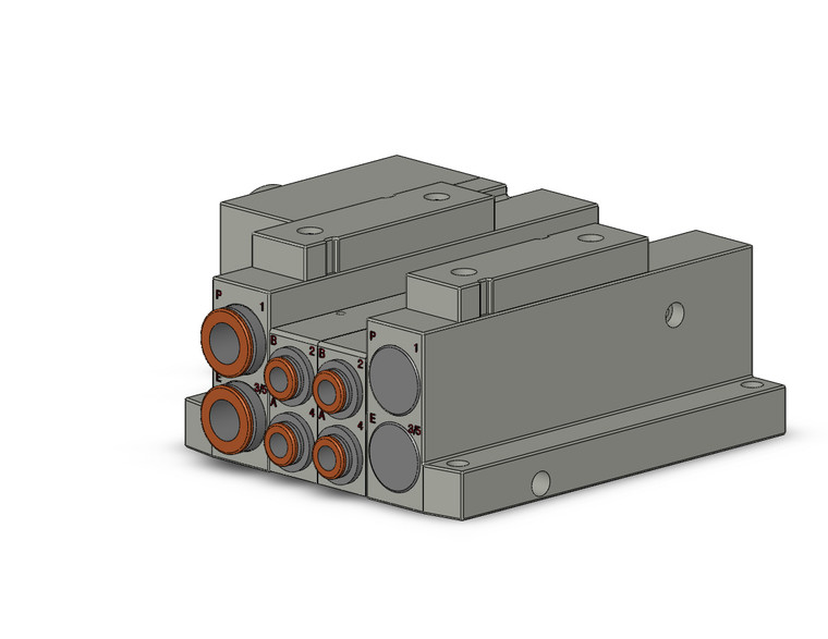 SMC SS5V2-W10CD-02D-N7 Ss5V 02 Station Manifold, Tie-Rod Base
