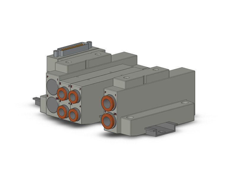 SMC SS5V2-16FD1-04U-C8 Ss5V 04 Station Manifold, Cassette Base