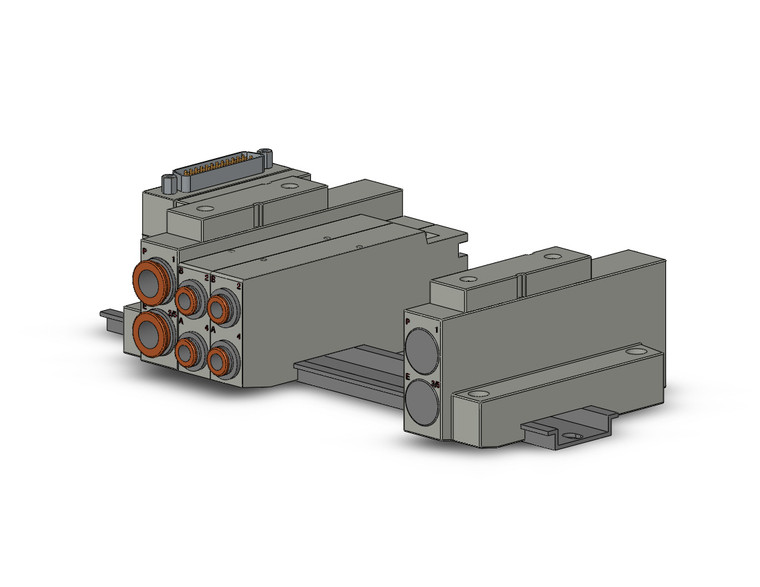 SMC SS5V2-16FD1-07D-N7 Ss5V 07 Station Manifold, Cassette Base