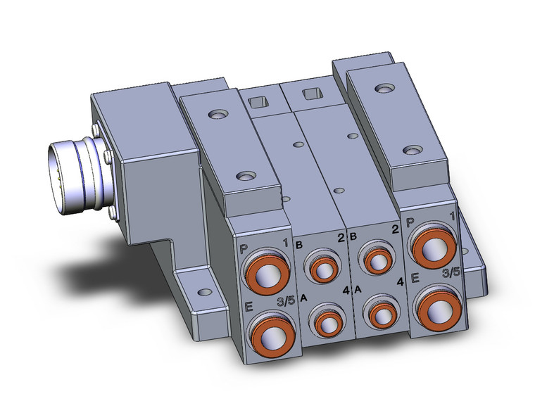 SMC SS5V3-W10CD-02B-N7 Ss5V 02 Station Manifold, Tie-Rod Base