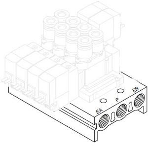 SMC SS5Y5-20-03-00T-Q SY3000·5000·7000 Series 5 Port Solenoid Valve Body Ported Manifold Bar Stock Type/Individual Wiring How to Order Manifold Type20
