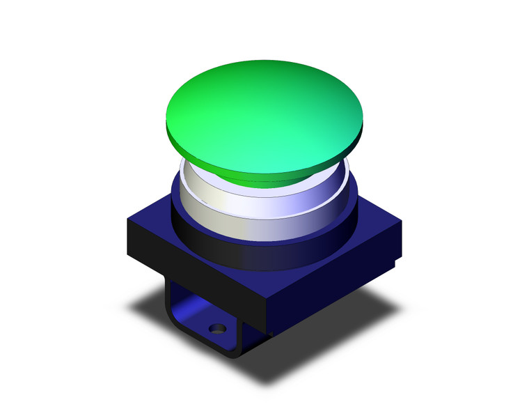 SMC VM-30AG Push Button, Mushroom (Green)