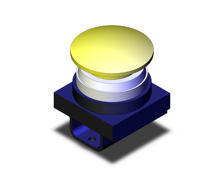 SMC VM-30AY Push Button, Mushroom (Yellow)