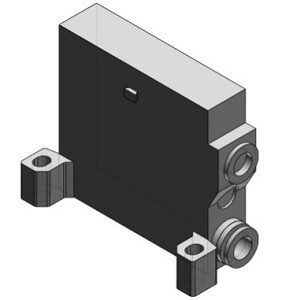 SMC VVQ1000-3A-1-S D Side End Plate Assembly For VQ1000 Series