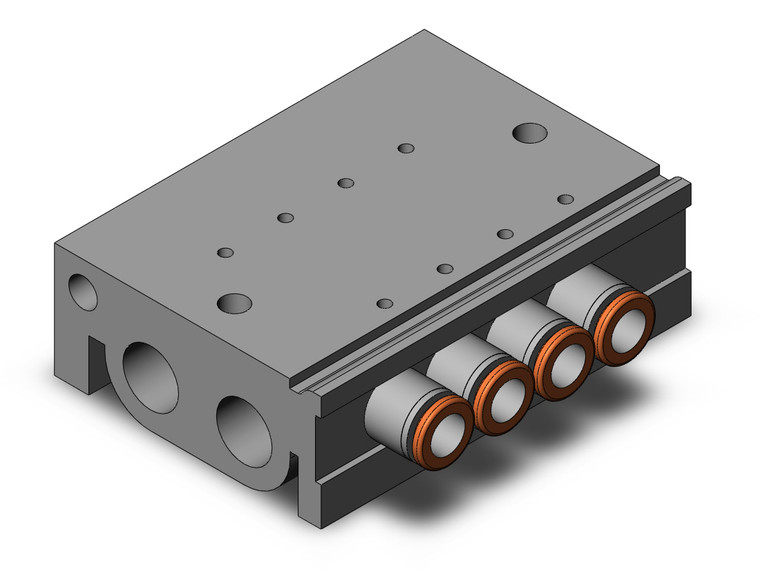 SMC VV3QZ15-04C6C Base Mounted Manifold