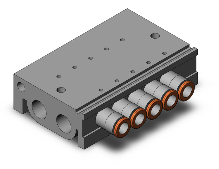 SMC VV3QZ15-05N7TC Base Mounted Manifold