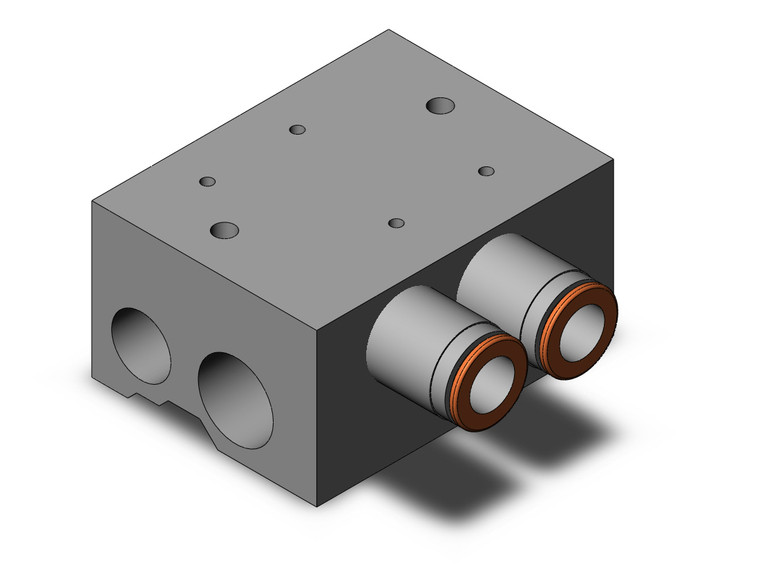 SMC VV3QZ35-02N11TC Base Mounted Manifold