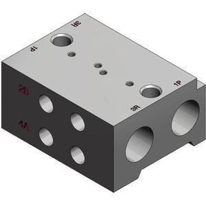 SMC VV4QD15-10M5 Plug Lead Unit Manifold