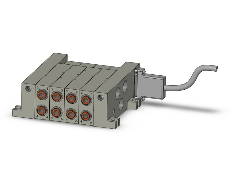 SMC VV5Q41-04C8FU3 Mfld, Plug-In, Vq4000