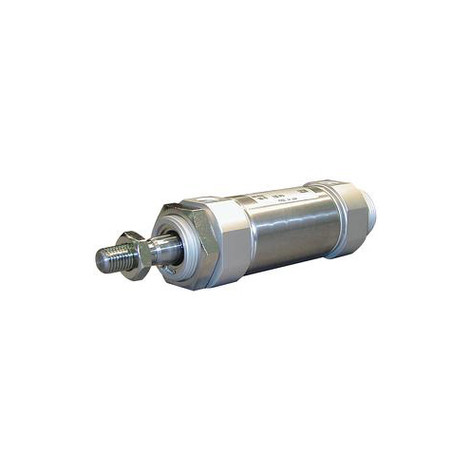SMC - CDM2E25-50A - CDM2E25-50A Round Body Non-Repairable Air Cylinder - 25 mm Bore x 50 mm Stroke, Double-Acting, Clevis Mount, Single Rod, M10x1.25 Rod Size, 1/8 Female BSPT