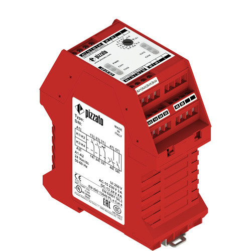 Pizzato CS AT-04V024 Safety Module - Category 4, 2NO+1NC Instantaneous & 2NO Delayed Contacts