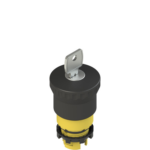 Pizzato E2 1PEBZ4511 Black Mushroom Pushbutton with Key Release