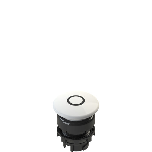 Pizzato E2 1PL2F241L1 Illuminated White Mushroom Pushbutton with Marking for Industrial Applications