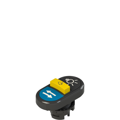 Pizzato E2 1PTRS1AABQ Triple Lower Flush Pushbutton with Marking - Durable and Compact Design for Control Systems