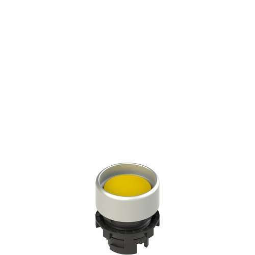 Pizzato E2 1PU2P5290 Spring-Return Yellow Booted Pushbutton for Industrial Applications