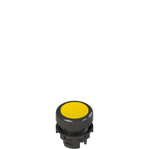 Pizzato E2 1PU2R5210 Spring-Return Yellow Flush Pushbutton for Safety and Control Systems