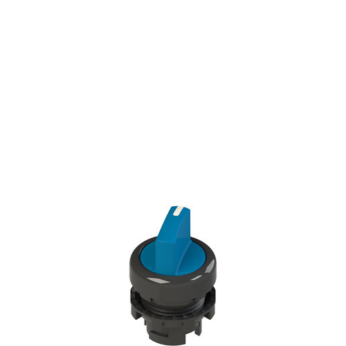 Pizzato E2 1SE12EVA61AB Short Handle Selector Switch - 2 Positions, Blue with Marking