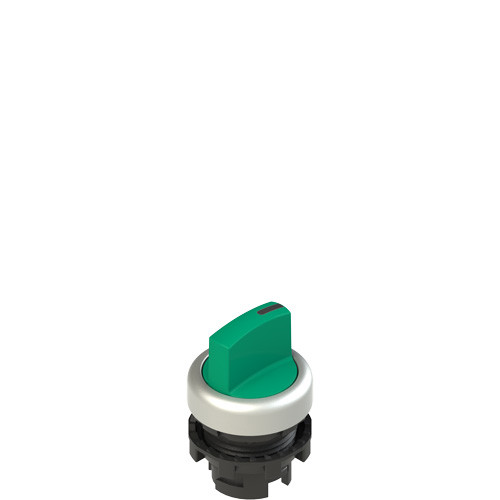 Pizzato E2 1SE13ACE49AB Short Handle Selector Switch - 3 Positions, Green with Marking