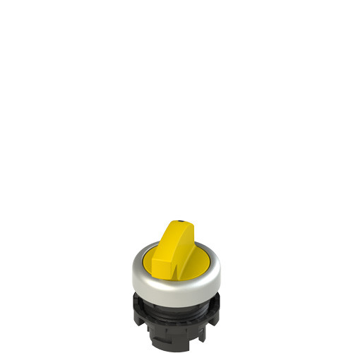 Pizzato E2 1SE22EVA59AB Long Handle Selector - 2 Positions, Yellow with Marking for Industrial Use