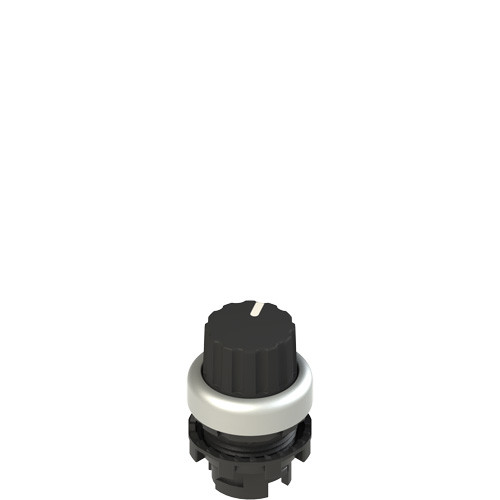 Pizzato E2 1SE42AVA19AB Black Knob Selector with 2 Positions and Marking for Industrial Applications