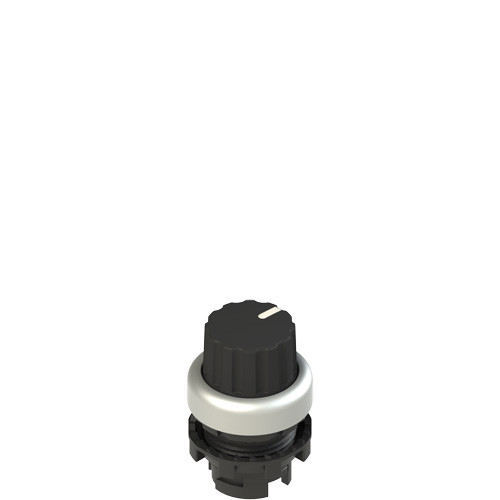 Pizzato E2 1SE43ECE19AB 3-Position Black Knob Selector with Marking for Industrial Applications