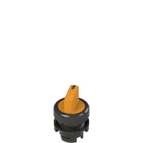 Pizzato E2 1SL12AVD81AB Illuminated Short Handle Selector, 2 Positions, Orange with Marking